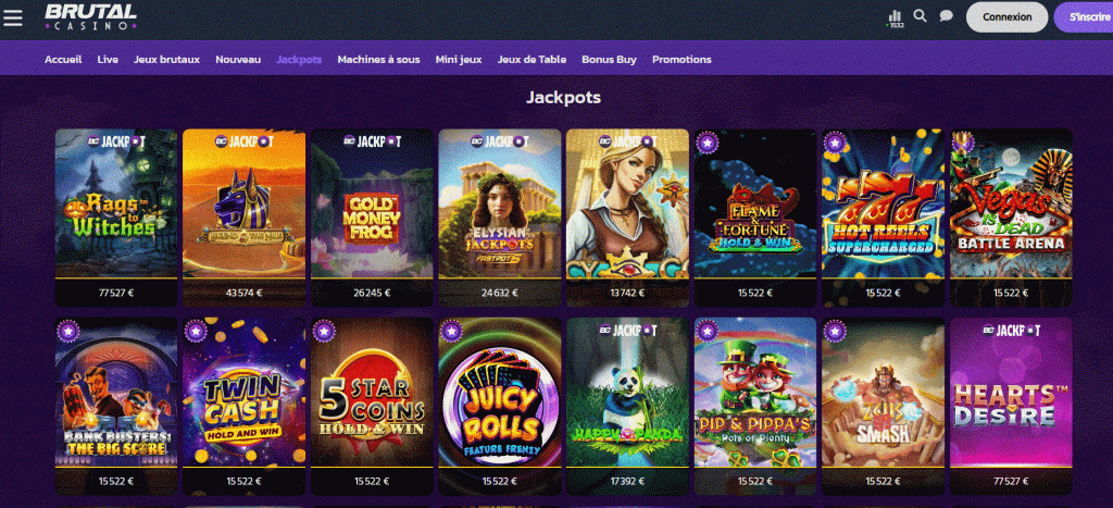 Brutal Casino jeux