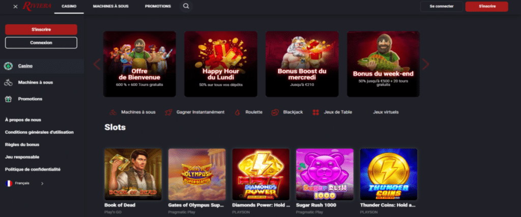 riviera casino accueil